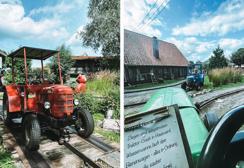 Traktorbahn in Karls Erdbeerdorf in Warnsdorf