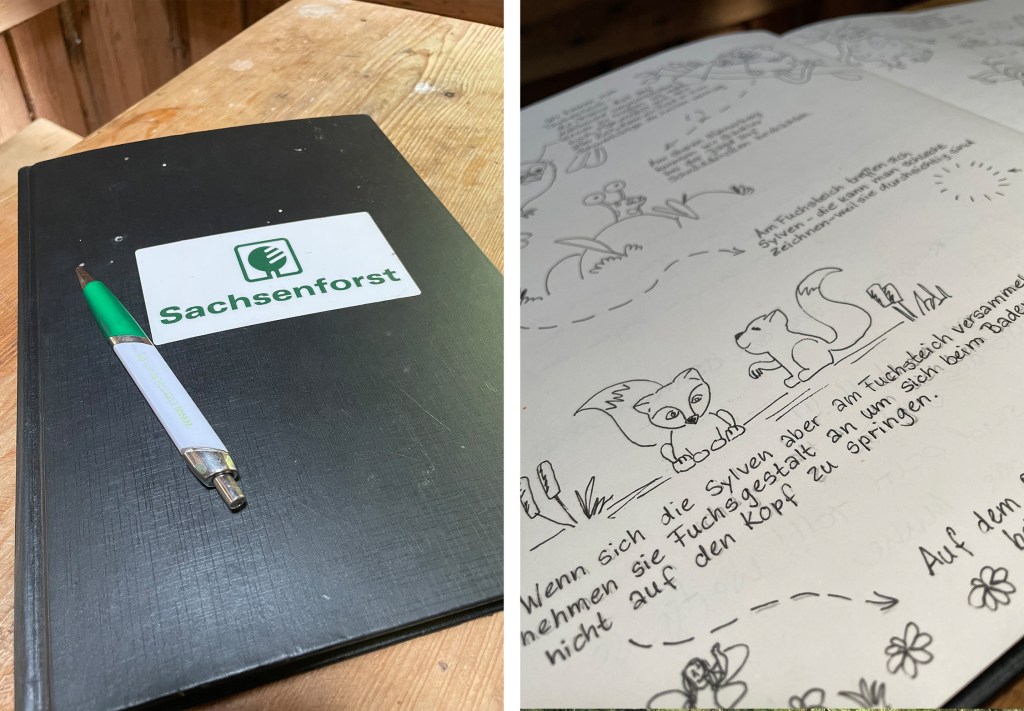 Blick ins Gästebuch des Spitzstein-Biwaks, Sächsische Schweiz