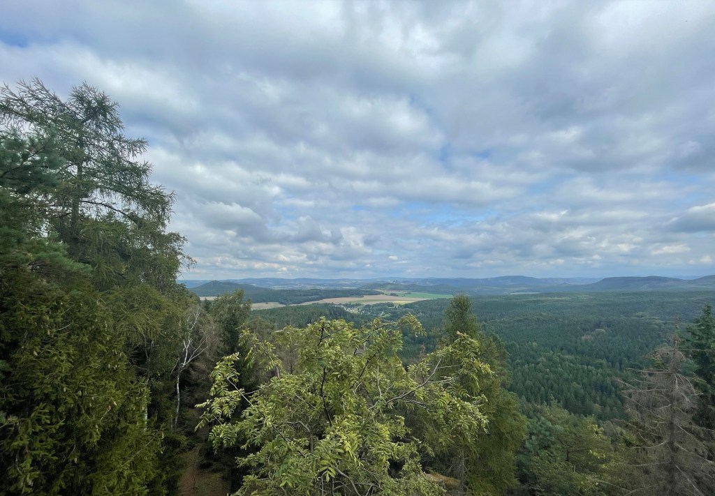 Aussicht vom Katzsteinfels, Sächsische Schweiz